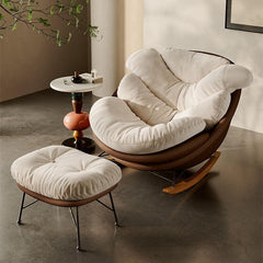 Chic rocking chair with ergonomic design and upholstery