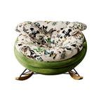 Comfortable indoor rocking chair in beige