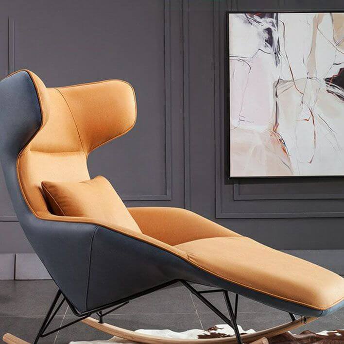 Fauteuil à bascule ergonomique pour espaces de vie stationnaires avec accoudoirs évasés et dossier Image secondaire du produit