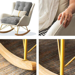 Comfortable single seating rocking chair design