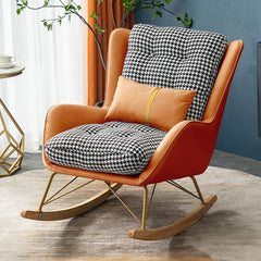 Stylish living spaces rocking chair with winged back