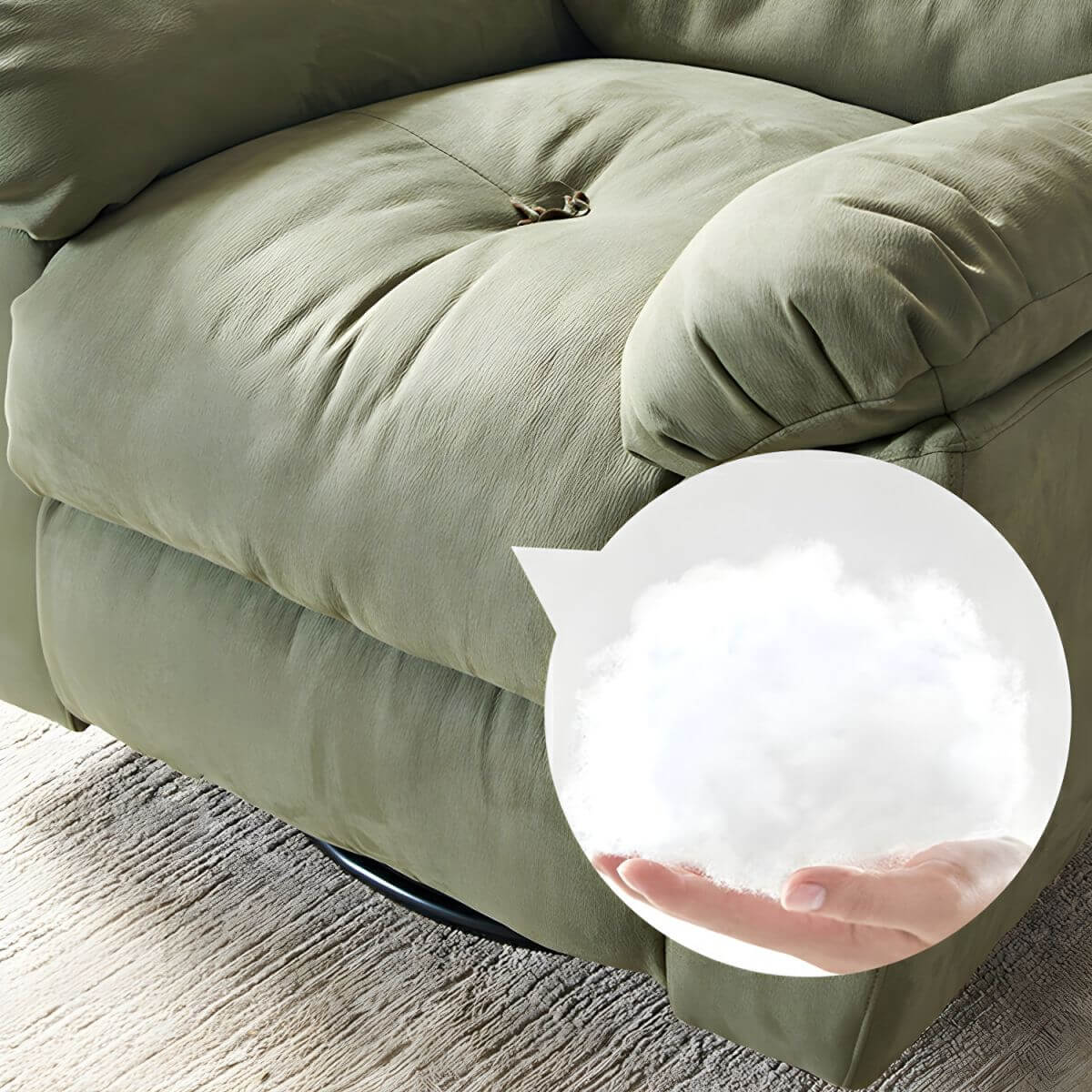 Modern Suede Recliner in Trendy Colors