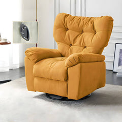 Gray Metal Frame Suede Recliner