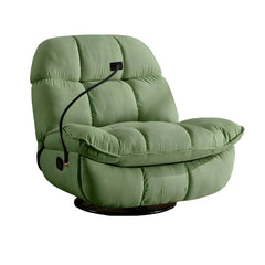 Green Swivel Rocker Recliner in a modern living room