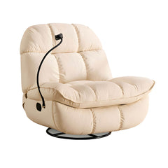 Ergonomic Swivel Rocker Recliner in beige