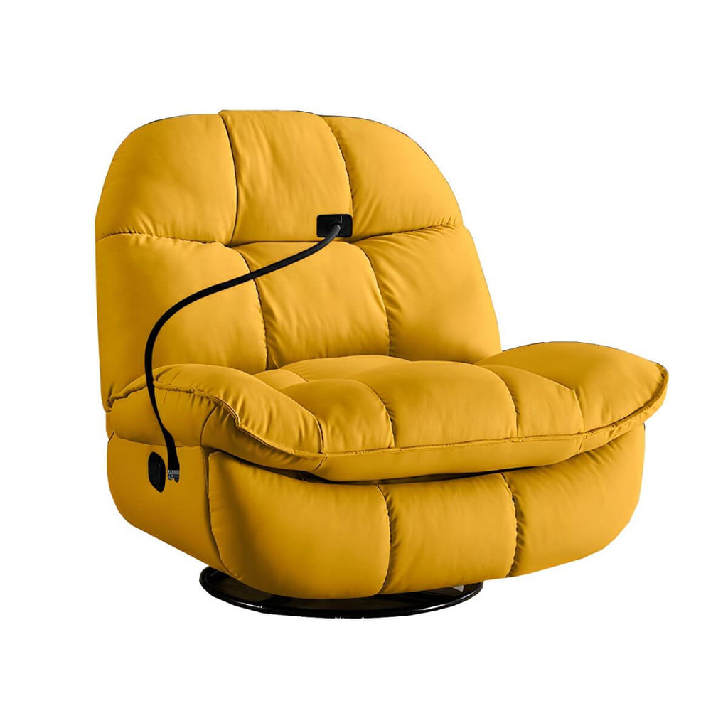 Yellow rocking recliner showcasing comfort design