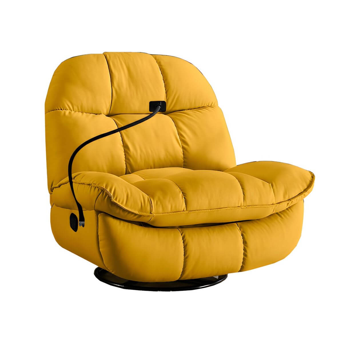 Yellow rocking recliner showcasing comfort design