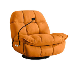 Swivel rocker recliner in stylish contemporary decor