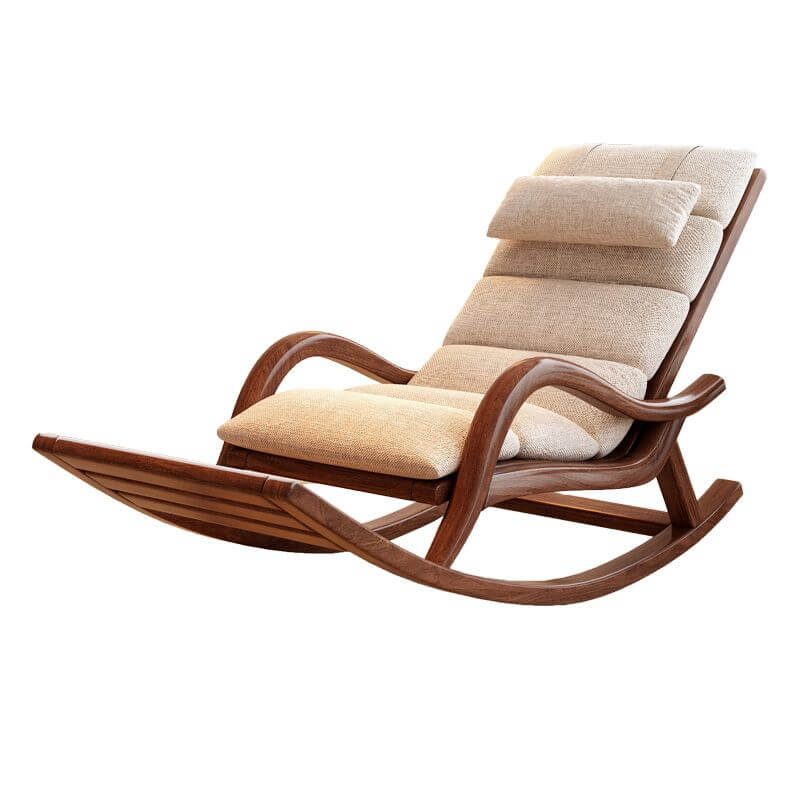 Espresso Finish Baumwollbezogener Schaukelarmlehnsessel mit abnehmbarem Kissenbezug Zweitbild