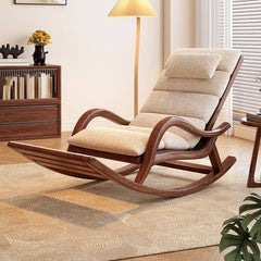 Modern rocking chair with wooden legs