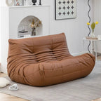 Bright yellow oversized bean bag lounger