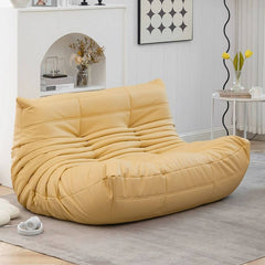 Elegant white bean bag lounger for home decor