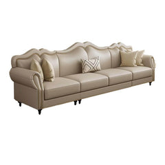 Elegant silhouette of the leather sofa