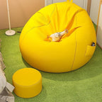 Fabric Round Classic Bean Bag in Yellow