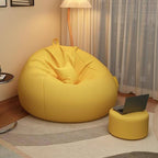 Cotton Blend Bean Bag Chair in Dark Gray