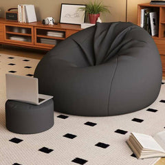 Light Gray Bean Bag with Ottoman