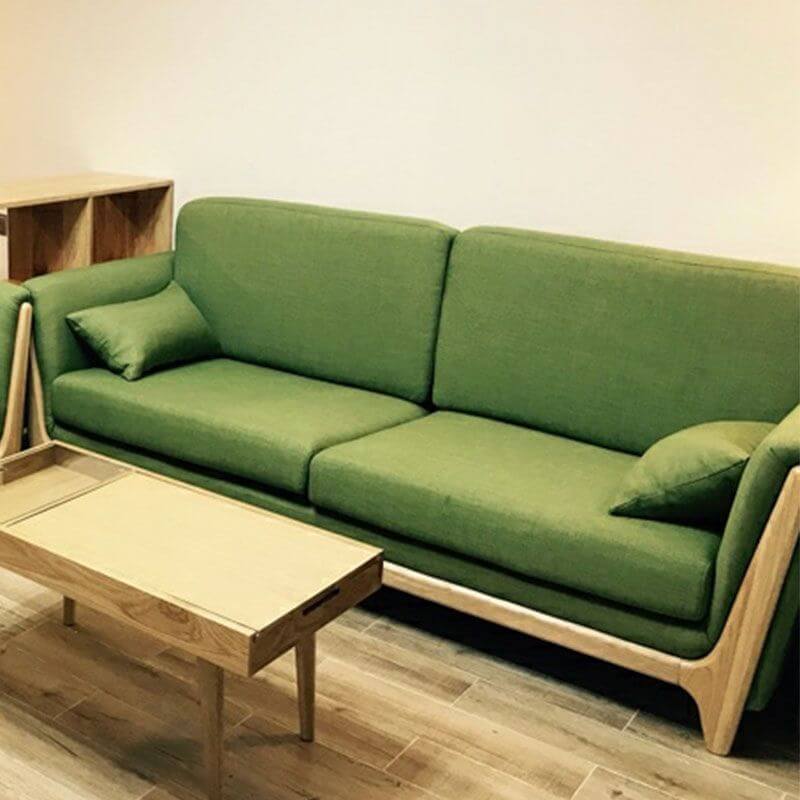 Cozy loveseat with backrest for small spaces