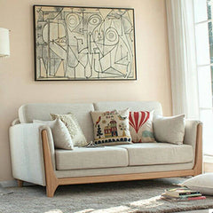 Cozy loveseat with backrest for small spaces