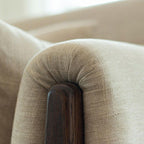 Durable fabric loveseat for everyday use