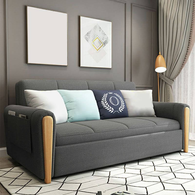 Modern minimalist fabric sofa in a bright living room メイン画像