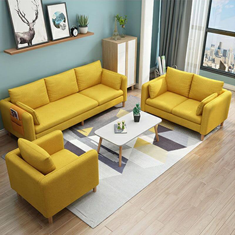 Stoffsofa Moderner Stil Minimalistisches Wohnzimmer Kleine Wohnung Sitzgelegenheit Zweitbild