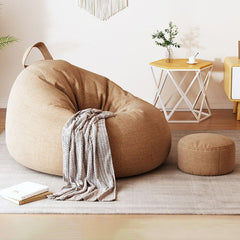 Cotton Blend Upholstered Bean Bag Chair