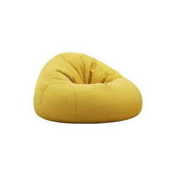 Yellow Bean Bag Chair with Comfortable Ottoman