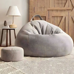 Fabric Storage Bean Bag Set in Khaki