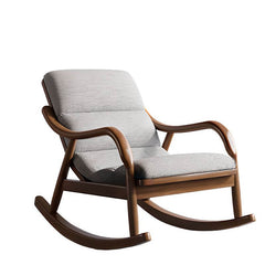 Off-White rocking chair with wooden legs