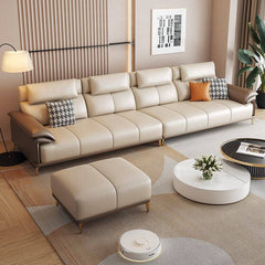 fade-proofed white standard sofa in living room