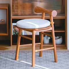 Elegant vanity stool with upholstered seat