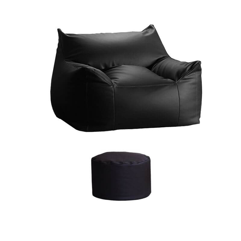faux leather bean bag chair in living room Main image