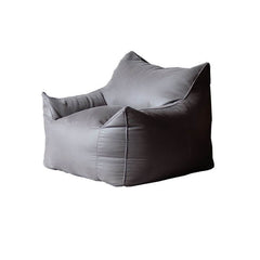 faux leather bean bag chair in living room