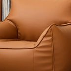 Contemporary interior featuring faux leather furniture