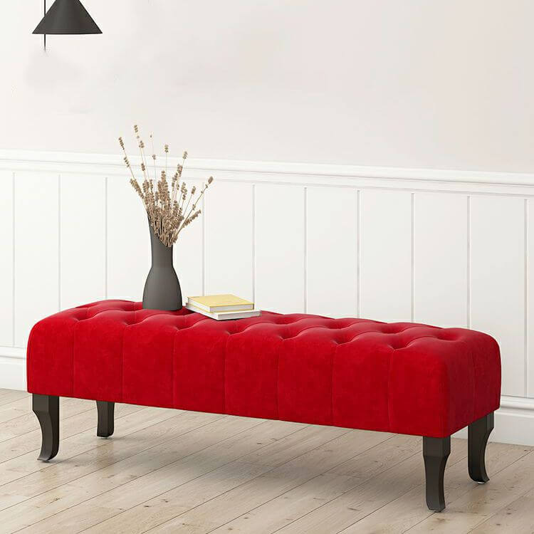 Large flannel ottoman with storage