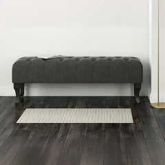 Flannel Rectangle Ottoman in modern living room