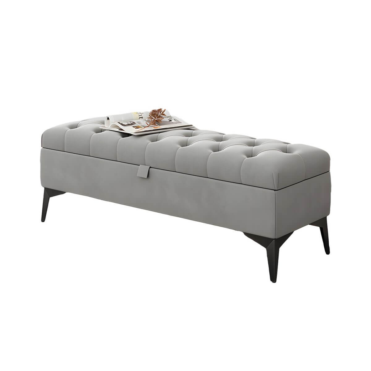 Elegant rectangle ottoman in living room setting