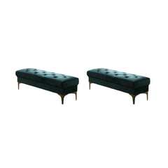 Flannel ottoman set in a contemporary interior