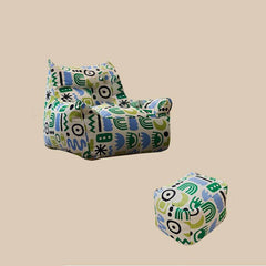 Cozy bean bag set with ottoman