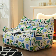 Cozy bean bag set with ottoman