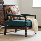 Floral Pattern Arm Chair Front View