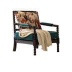 Floral Pattern Arm Chair Front View