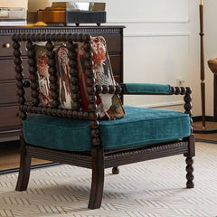 Close-up of Floral Fabric on Chair