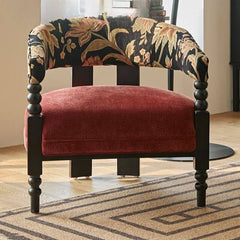 Stylish armchair with detailed floral print