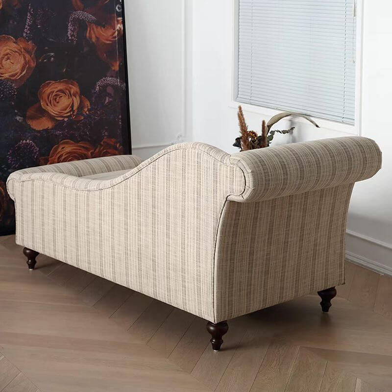 フレンチデタッチドフォームリクライニングシェーズラウンジスリーパー、タキシードアーム＆取り外し可能なクッション付き、スクラッチ防止 サブ画像