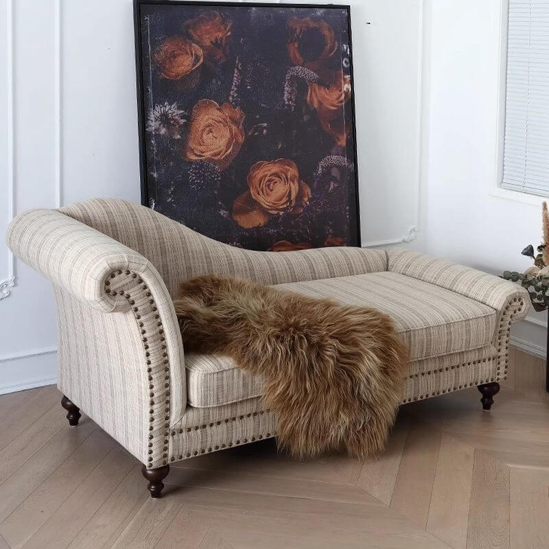 Large French Country Style Chaise Lounge