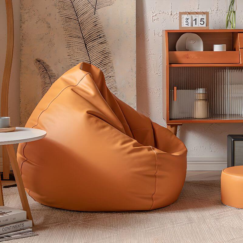 Genuine Leather Beanie Chair, Handy and Moveable Secondary image