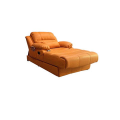 Leather cushioned chaise for relaxation