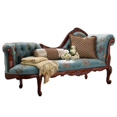 Solid Color Chaise Lounge in Brown