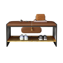 Glam Ottoman with contrasting black legs